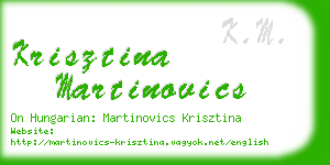 krisztina martinovics business card